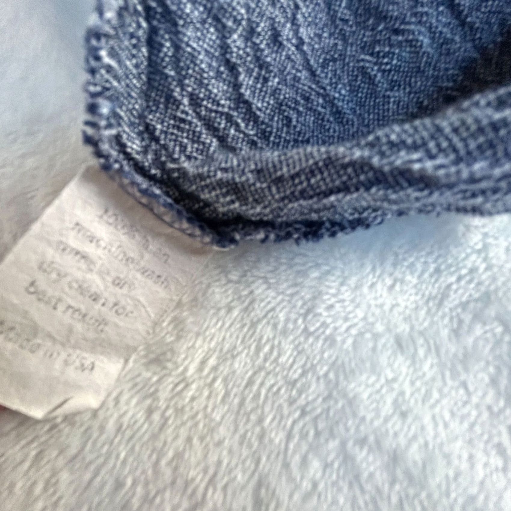 Vintage Christopher Calvin Womens Blue Linen Button-Down Long Sleeve Tunic Top Large Size L / US 10 / IT 46 - 4 Thumbnail