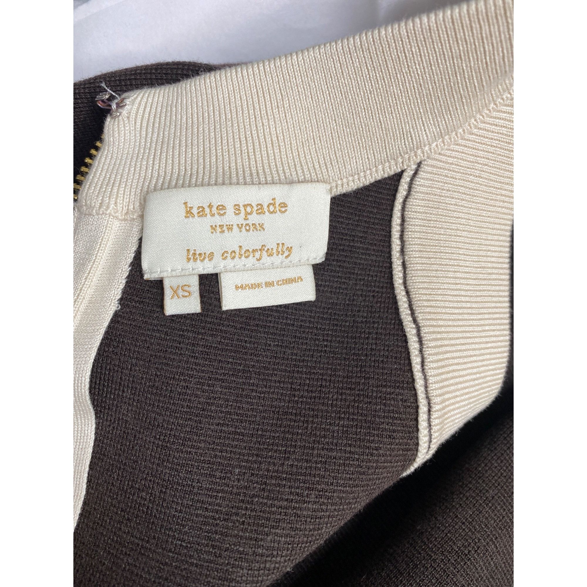 Kate Spade KATE SPADE WOMEN'S BROWN SLEEVELESS CASHMERE/SILK BLEND SWEA Size XS / US 0-2 / IT 36-38 - 5 Thumbnail