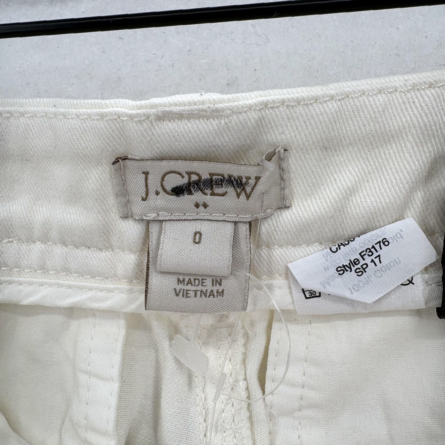 J.Crew J.CREW Chino Pants Womens 0 Beige 100% Cotton Mid Rise Tapered Twill Casual NWT Size 25" / US 0 / IT 36 - 4 Thumbnail