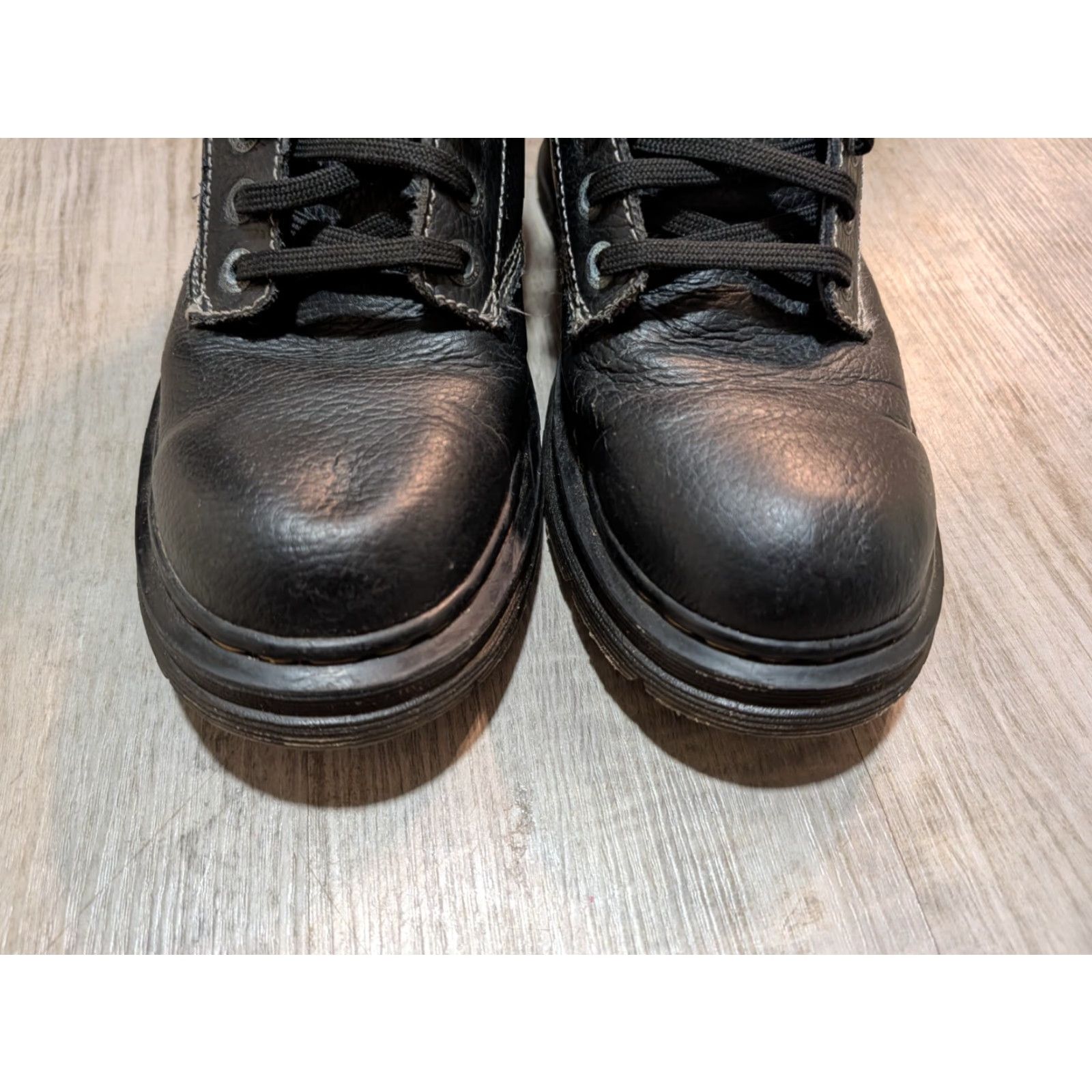 Dr. Martens Dr. Doc Marten's Tacoma Men's Black Pebbled Leather Lace-Up Ankle Boots US 11M Size US 11 / EU 44 - 2 Thumbnail