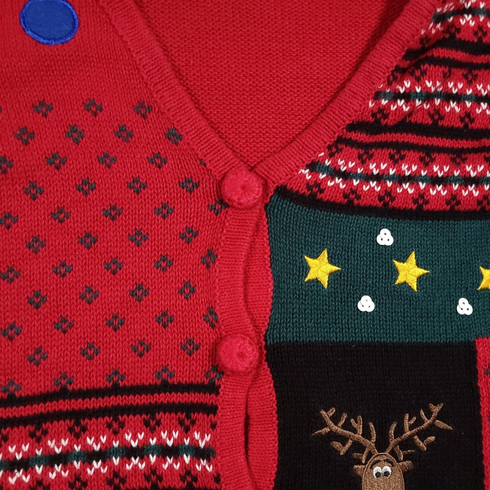 Vintage VINTAGE Holiday Editions Sweater Vest Womens Medium Red Christmas Reindeer Snowman Tree Ugly Size M / US 6-8 / IT 42-44 - 3 Thumbnail