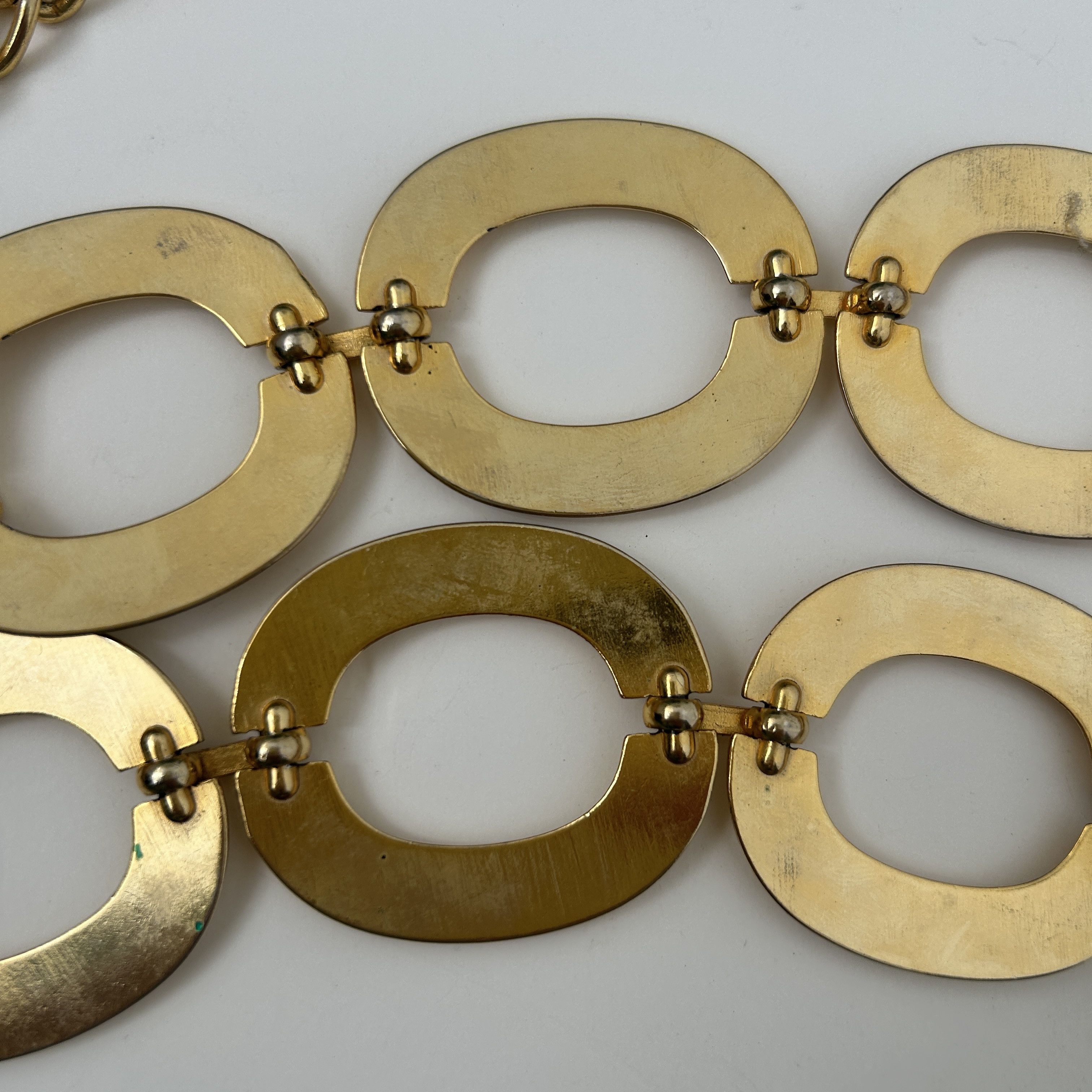 Vintage Vintage 80s Gold Chain Belt, Chunky Oval Link Size ONE SIZE - 8 Thumbnail