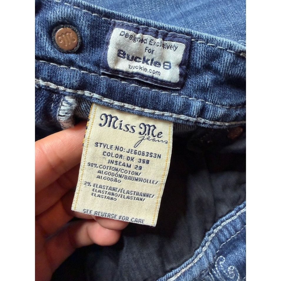Miss Me × Vintage Vintage Y2k Miss Me Rhinestones Skinny Denim Jeans Size 29 Size 29" - 9 Thumbnail