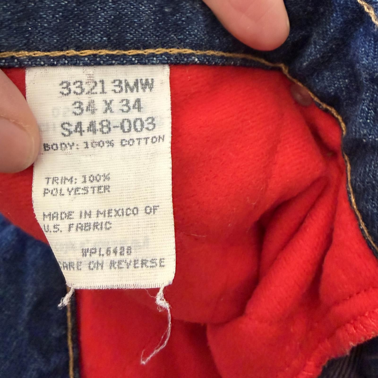 Wrangler Vintage Wrangler Rugged Wear Red Lined Jeans Heavyweight Y2K Size US 34 / EU 50 - 2 Thumbnail