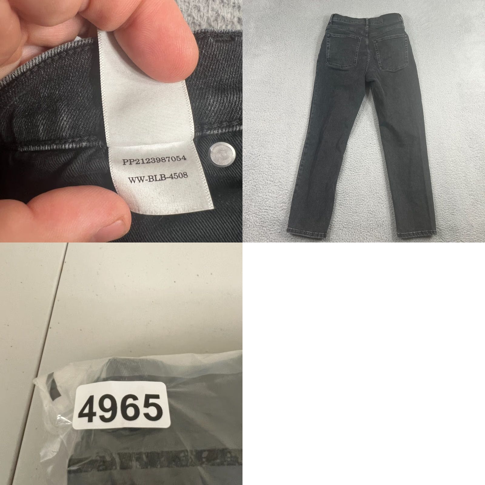 Everlane VINTAGE Everlane Women's 28 Jeans Cropped Straight Black 90s Curvy Cotton Denim Mom Style Size 28" / US 6 / IT 42 - 8 Thumbnail