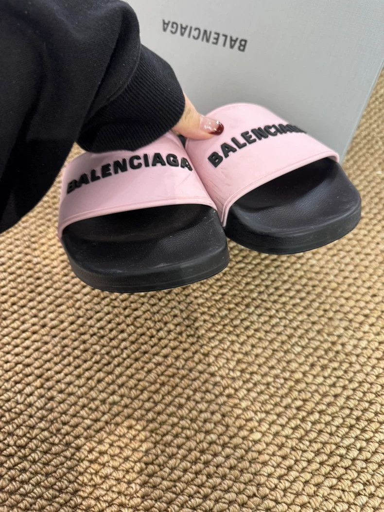 Balenciaga Balenciaga Balenciaga Pink Black Summer Slide Sandals -250 Size US 6 / IT 36 - 2 Thumbnail