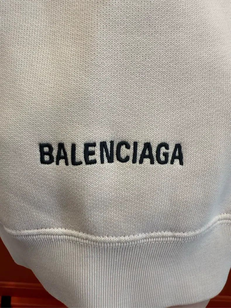 Balenciaga Balenciaga Beige White Hoodie Jacket Size US S / EU 44-46 / 1 - 3 Thumbnail