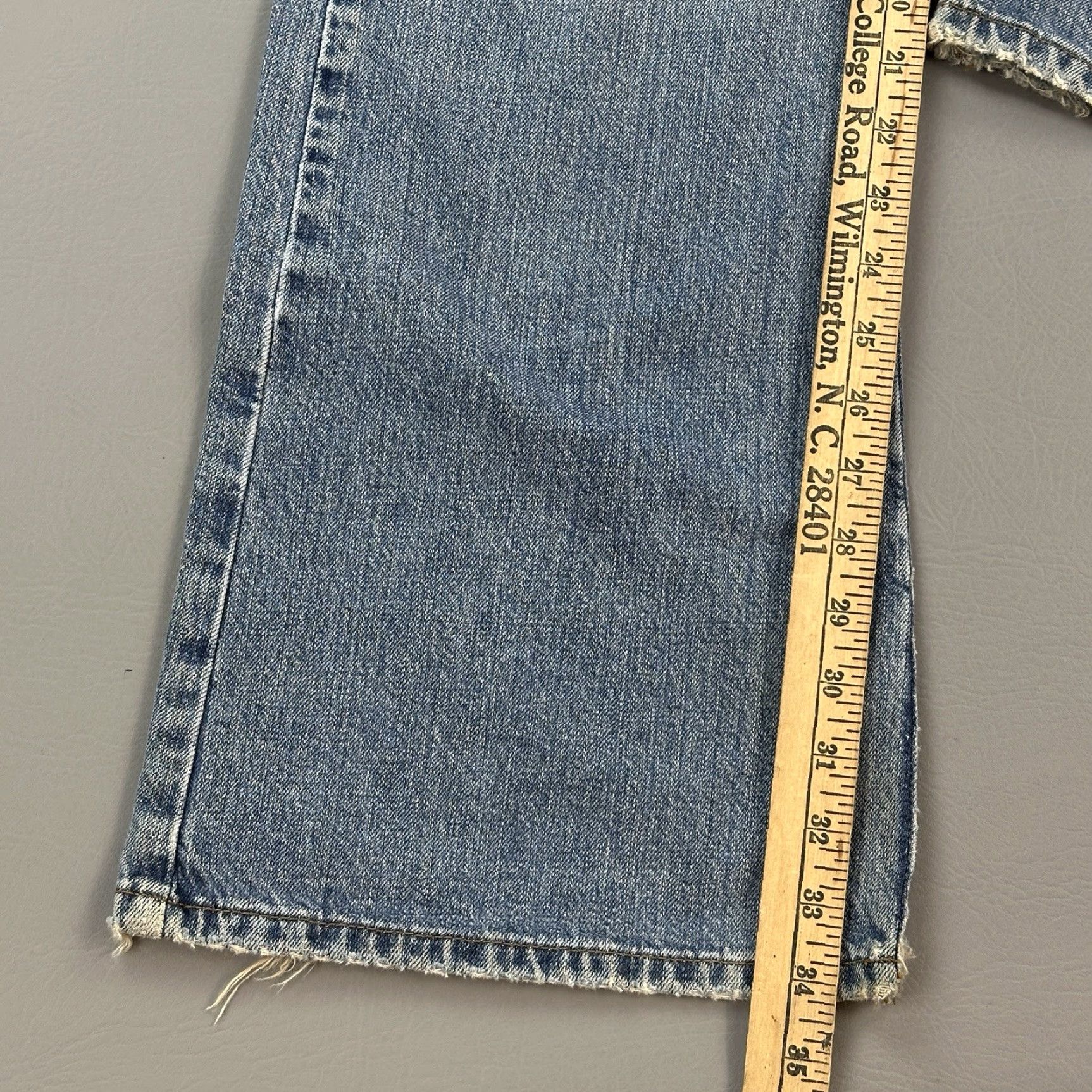 American Eagle Outfitters VINTAGE American Eagle Jeans Women's 12 Long 36x34 Blue Bootcut Distressed Y2K Size 34" / US 12 / IT 48 - 3 Thumbnail