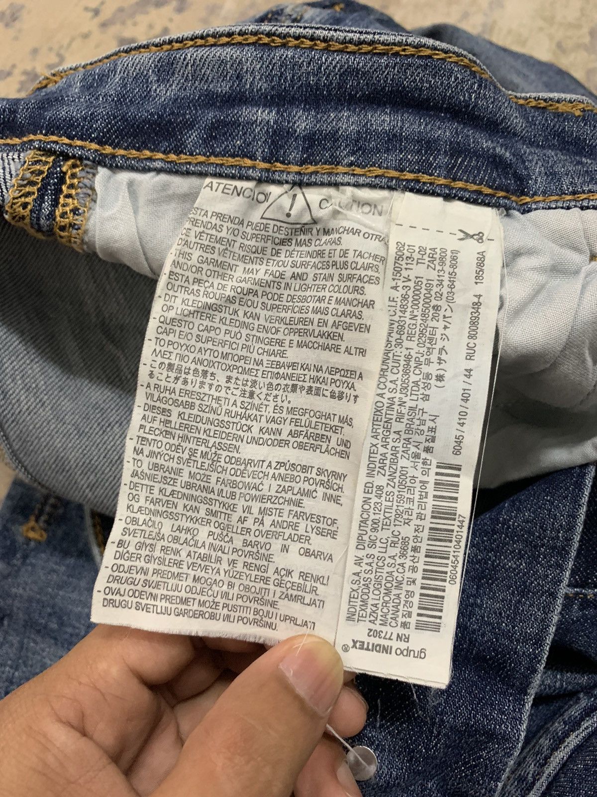 Designer × Jean × Zara Zara Thrasher Skinny-Fit Distressed Jeans 34x30 Size US 34 / EU 50 - 17 Thumbnail