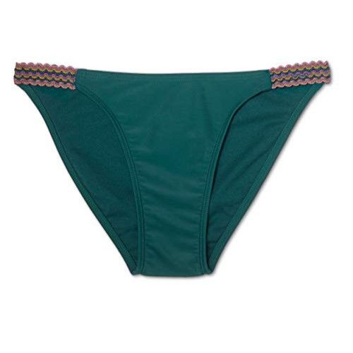 Other Womens Teal Bikini Bottom With Multicolor Elastic Side Strap Size ONE SIZE - 3 Thumbnail