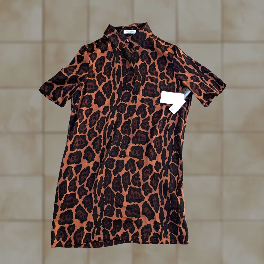 Equipment EQUIPMENT Femme Silk Shirt Dress Women's XS NWT Cheetah Short Sleeve Brown Shirt Dress Women XS Brown Cheetah 100% Silk NWT Mens? Size XS / US 0-2 / IT 36-38 - 1 Thumbnail