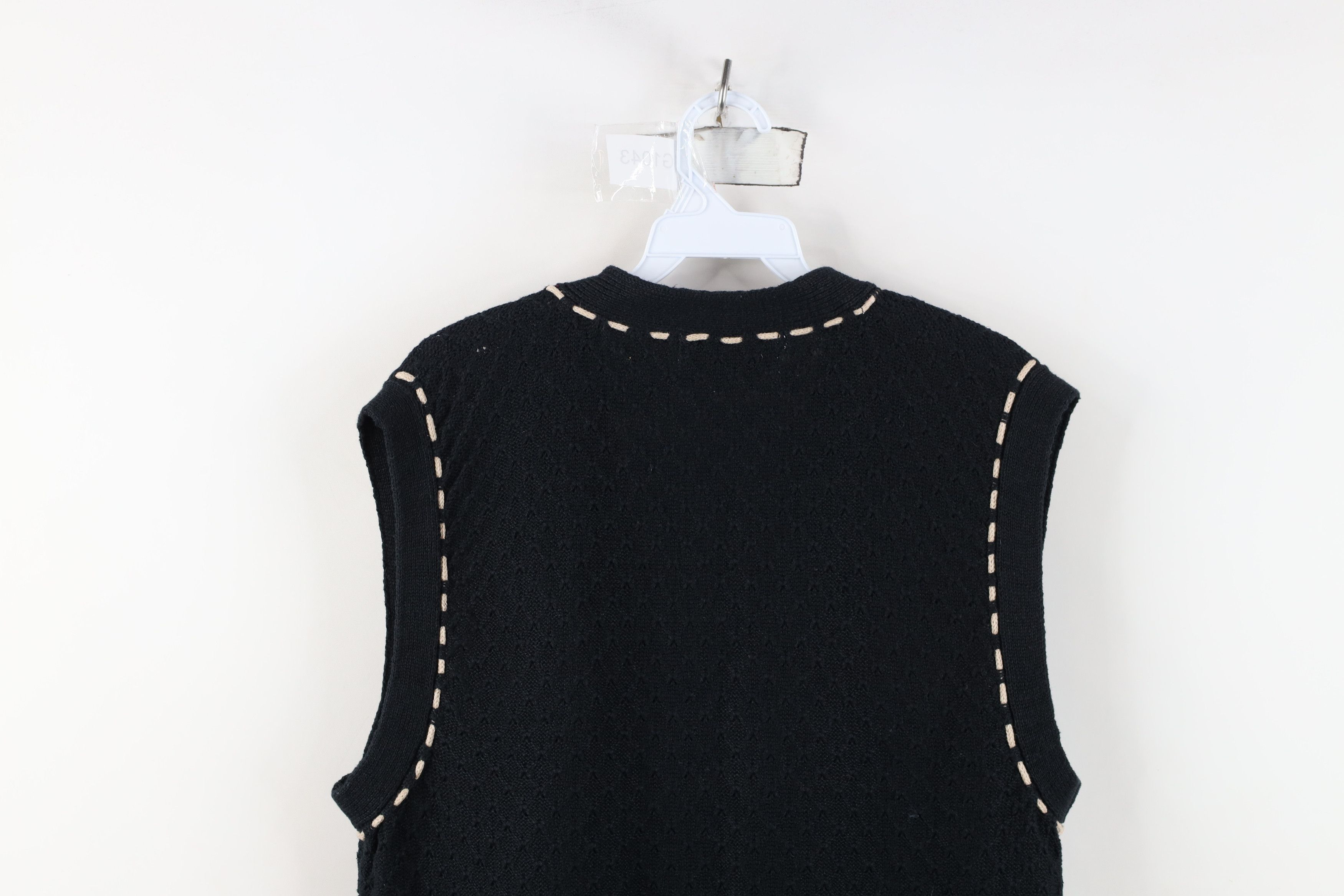 Vintage Vintage 90s Streetwear Hand Embroidered Flower Sweater Vest Size L / US 10 / IT 46 - 12 Thumbnail