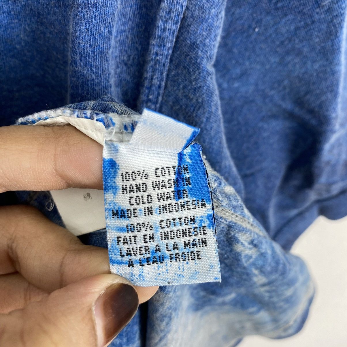 Japanese Brand Religion NYC Overdyed Graphic Tee Blue Vintage Style Cotton Size US S / EU 44-46 / 1 - 11 Thumbnail