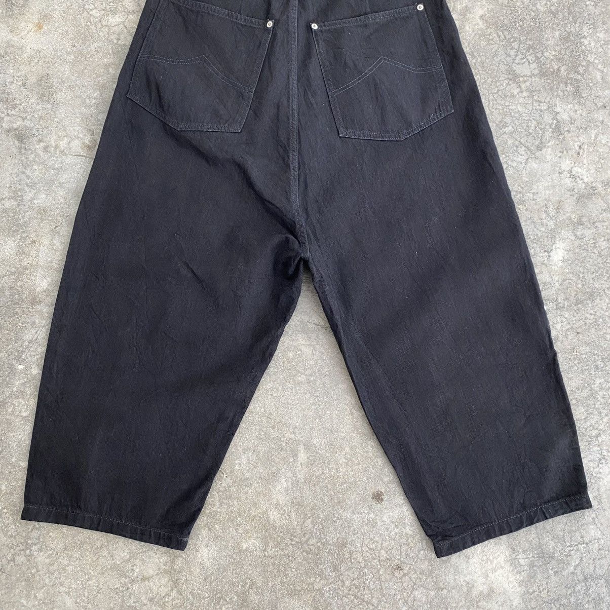 KIDILL KIDILL KL132 Black Drop Crotch Wide Cropped Denim Jeans Size US 30 / EU 46 - 10 Thumbnail