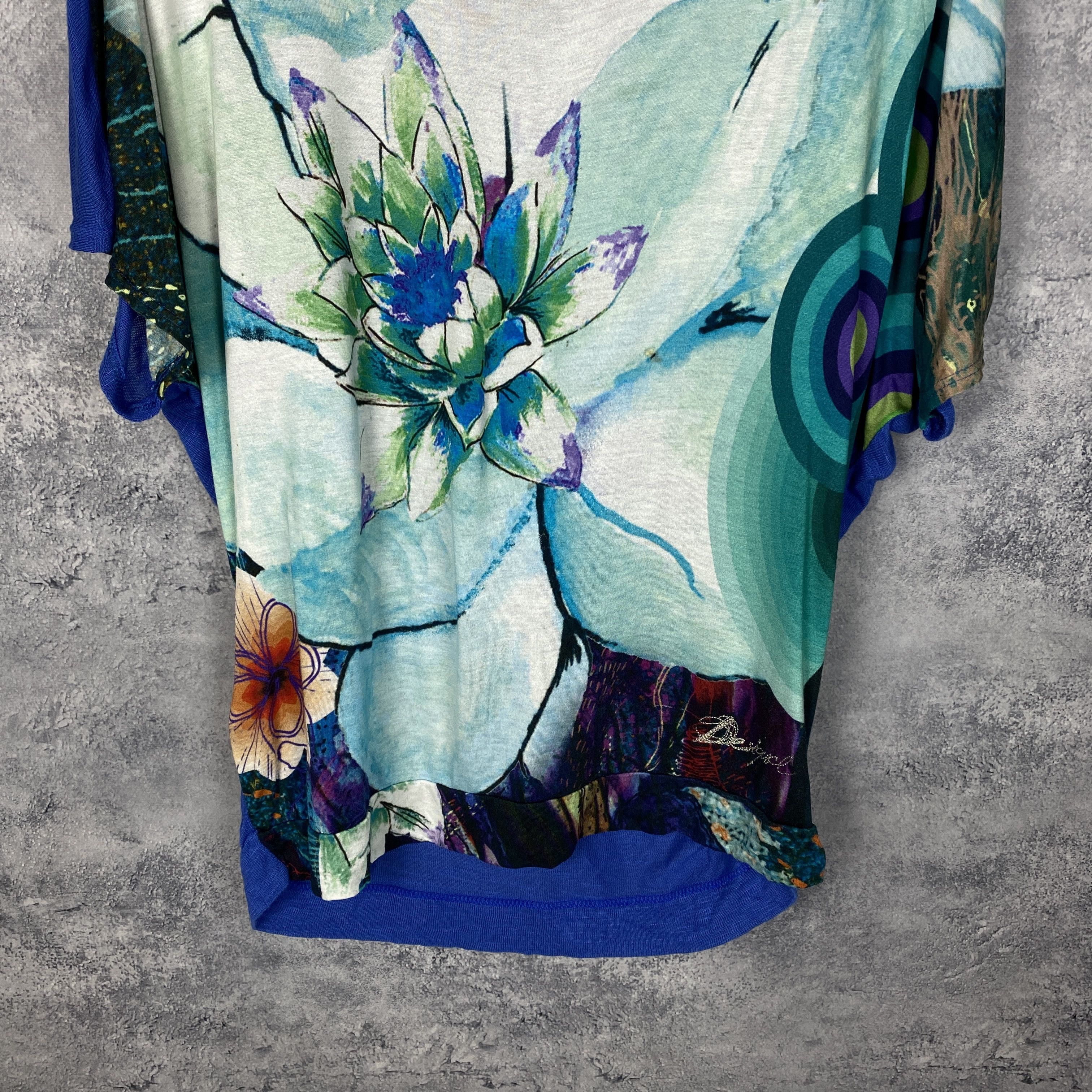 Desigual Desigual Blouse Women's Size L Multicolor Long Sleeve Size L / US 10 / IT 46 - 3 Thumbnail
