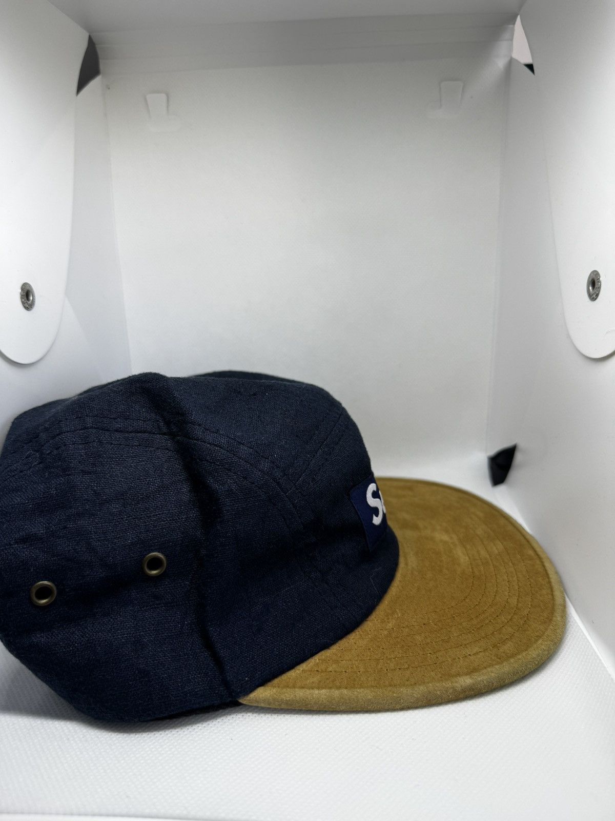Supreme Supreme Navy Camp Cap with Suede Brim Size ONE SIZE - 2 Thumbnail