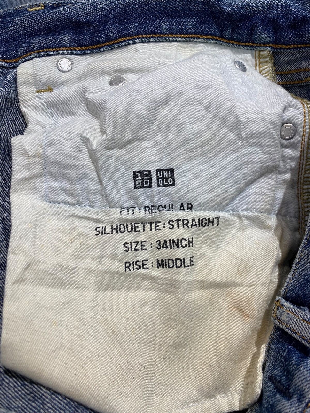 Uniqlo Uniqlo Selvedge Faded Wash Style Loose Jeans Size US 33 - 15 Thumbnail