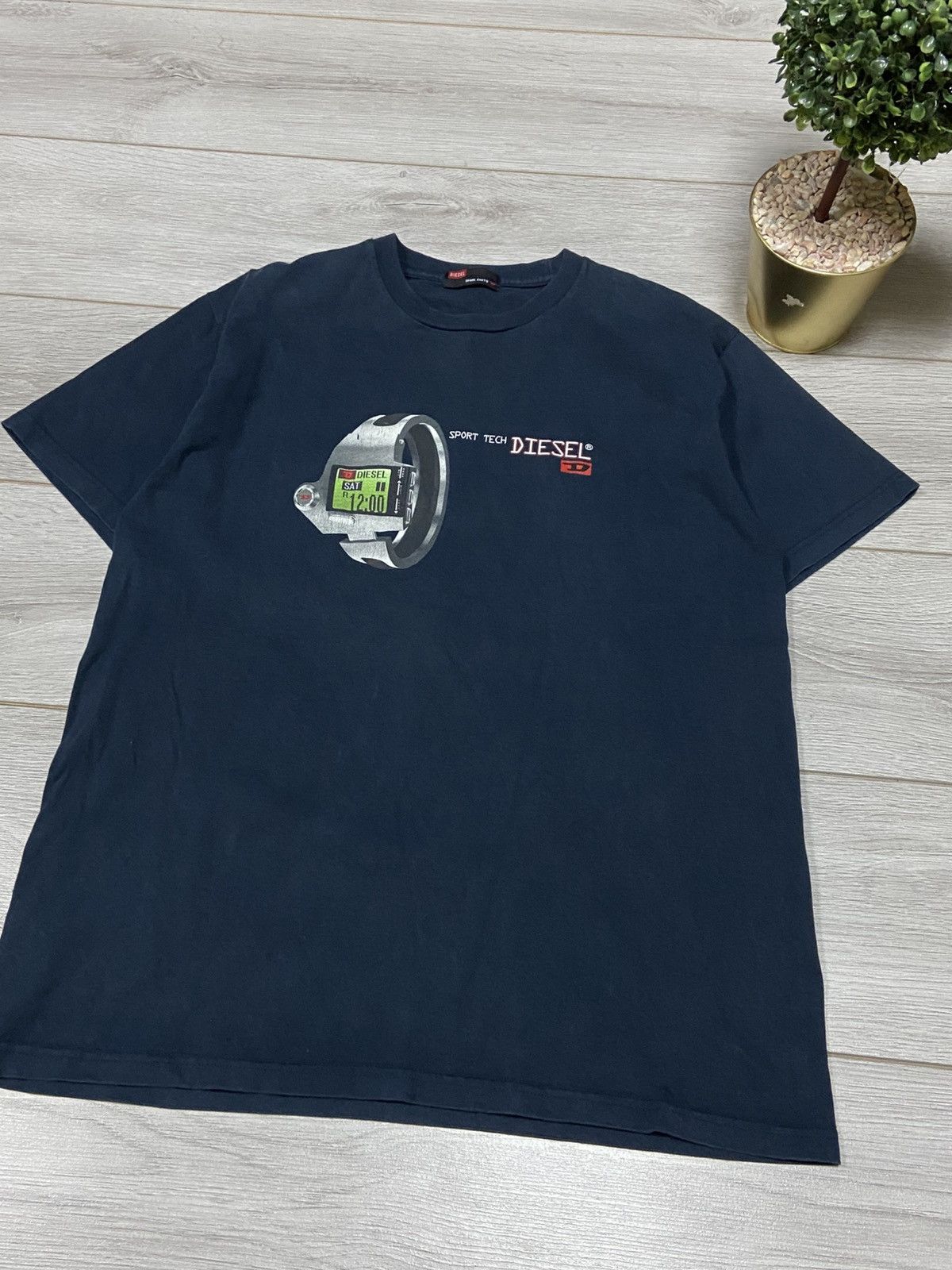 Diesel Diesel watches print avant-garde sport tech vintage t-shirt Size US L / EU 52-54 / 3 - 3 Thumbnail