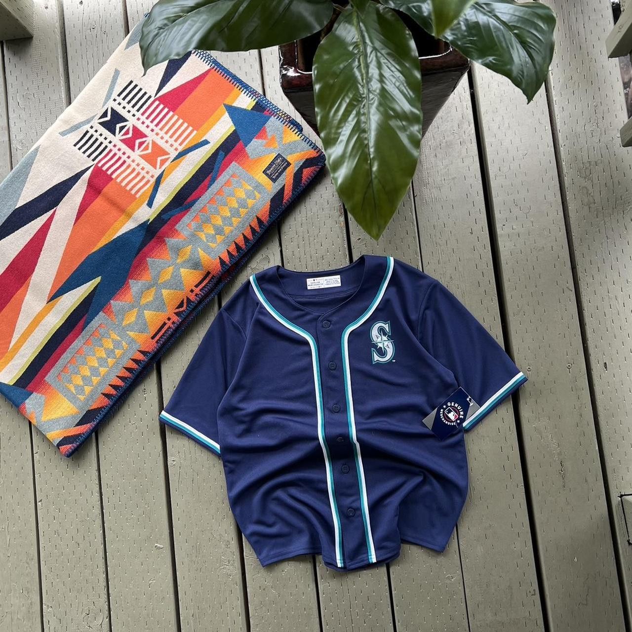 MLB Vtg Seattle Mariners Jersey Sewn retro Button Baseball 90s Size US S / EU 44-46 / 1 - 1 Thumbnail