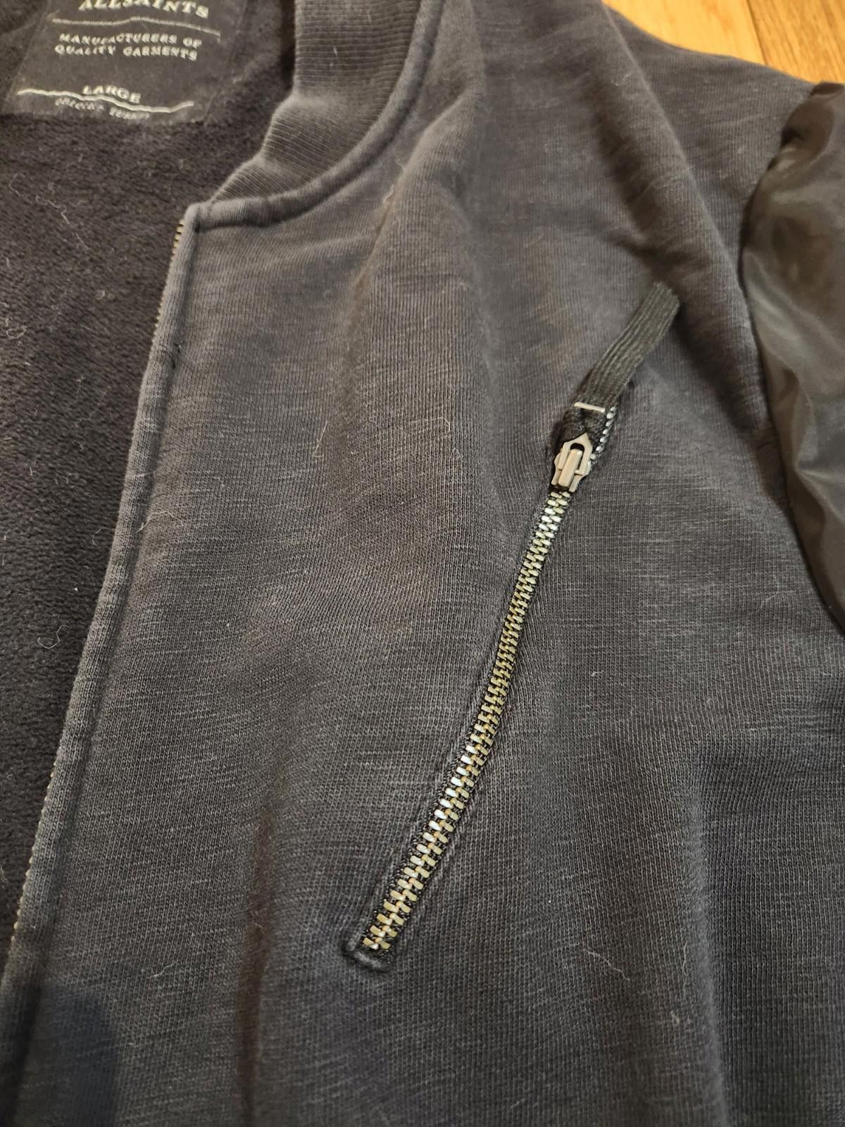 Allsaints All Saints Men's Vetic Bomber Jacket Soft Shell Sleeves L Size US L / EU 52-54 / 3 - 5 Thumbnail
