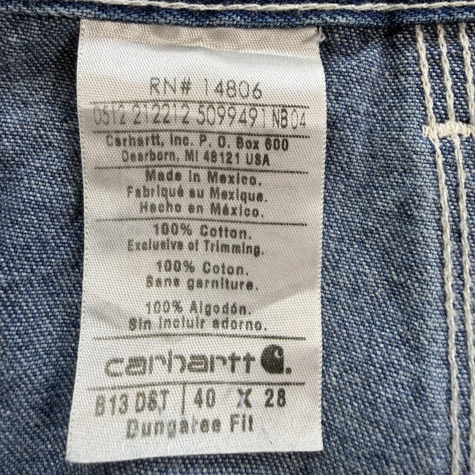 Carhartt Carhartt B13 DST Dungaree Fit Carpenter Jeans Mens 40x28 Size US 40 / EU 56 - 5 Thumbnail