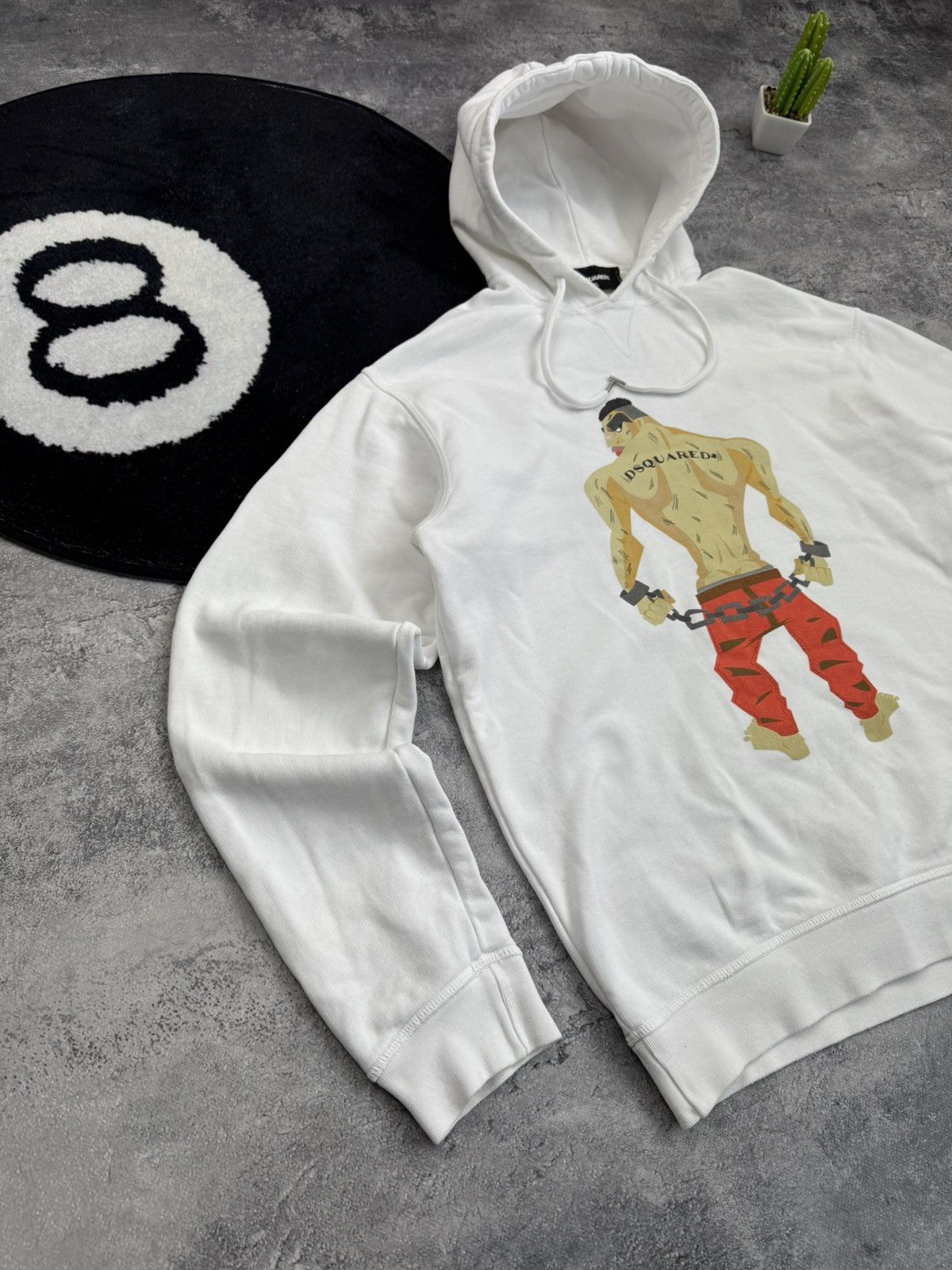 Dsquared2 Dsquared2 White Hoodie Big Logo Y2K Street Wear Size US XL / EU 56 / 4 - 2 Thumbnail