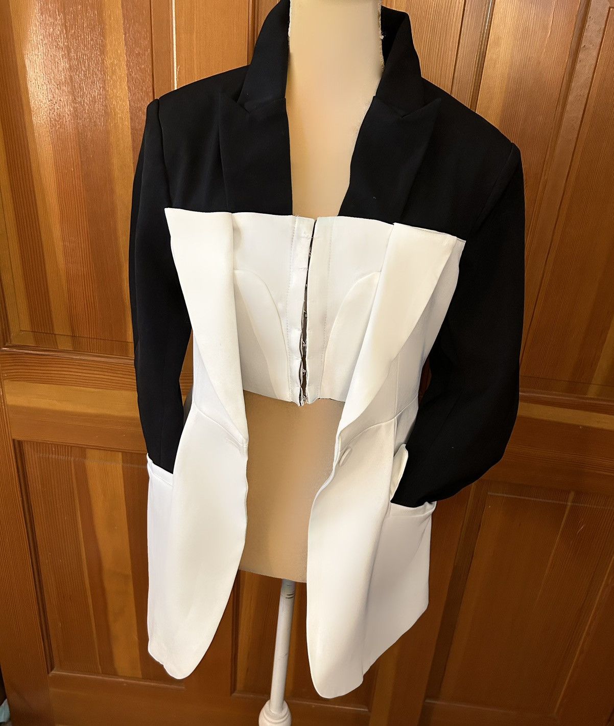 Designer × Other Nwt, Lavishly Paris Women’s Chic Colorblock Patchwork Blazer Size M / US 6-8 / IT 42-44 - 16 Thumbnail