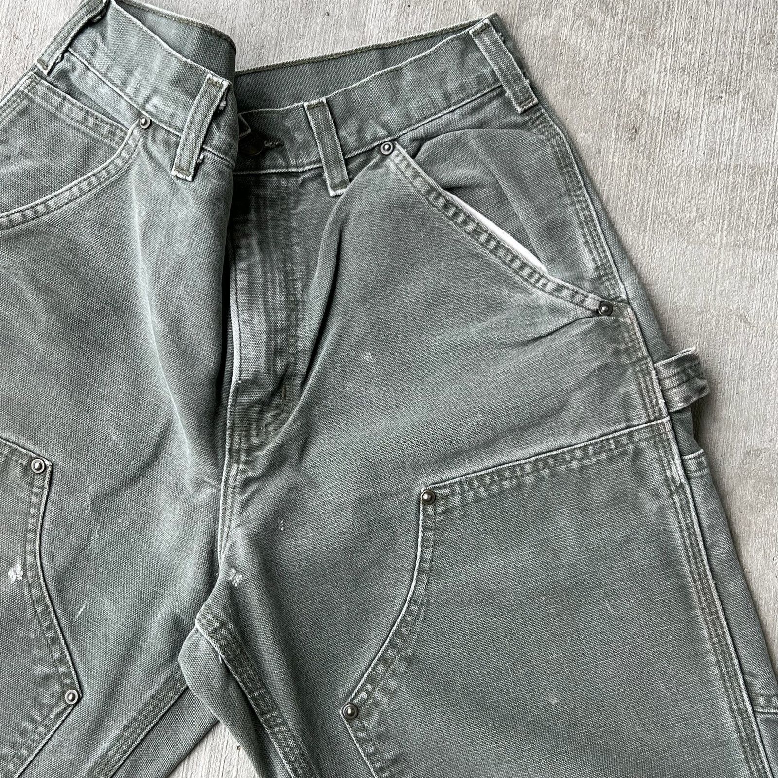 Carhartt × Vintage Carhartt faded green double knee work wear carpenter pants Size US 28 / EU 44 - 4 Thumbnail