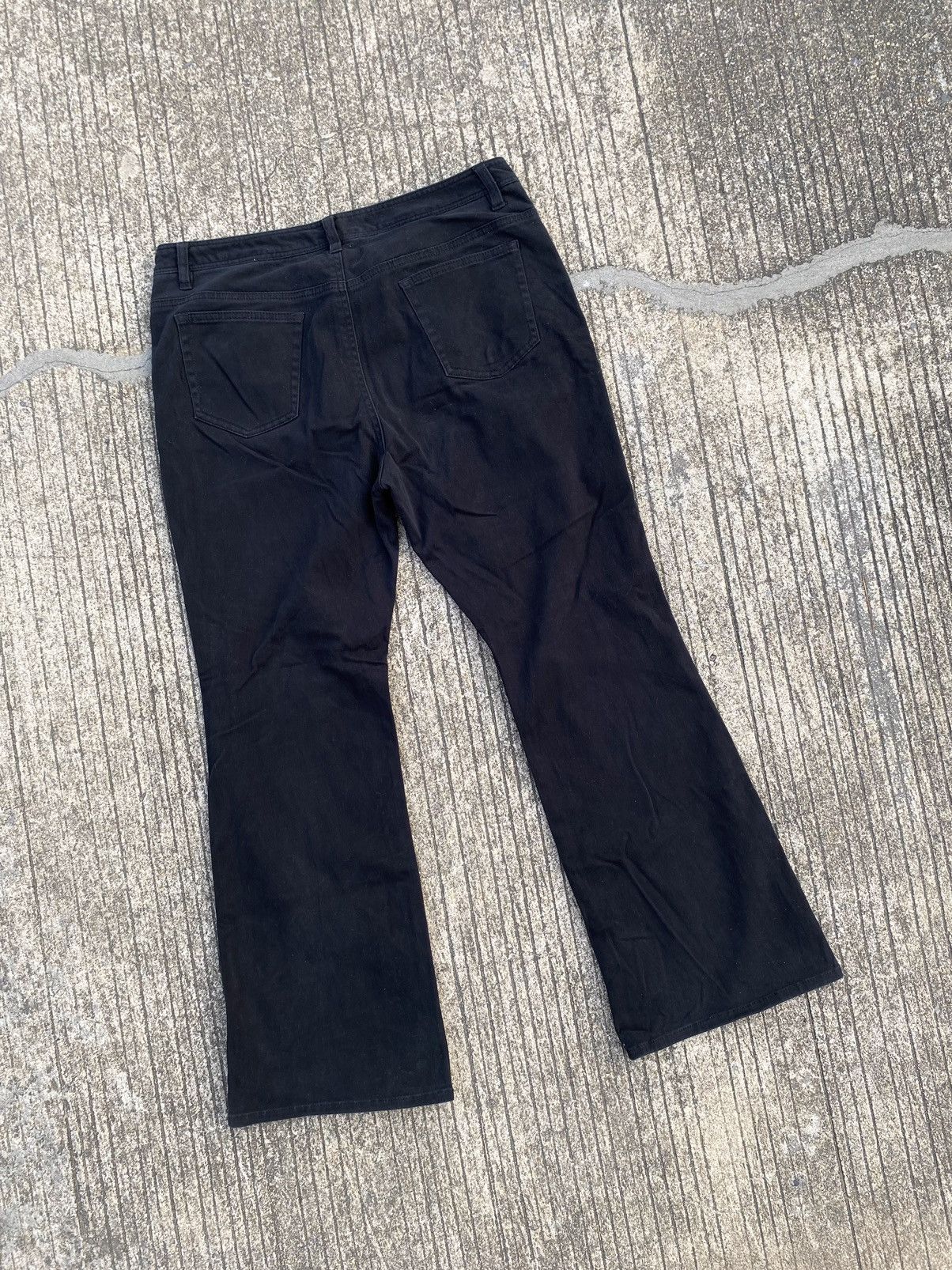 Japanese Brand × Vintage JOHN JELLO Flared Flower Black Pants Size US 32 / EU 48 - 9 Thumbnail