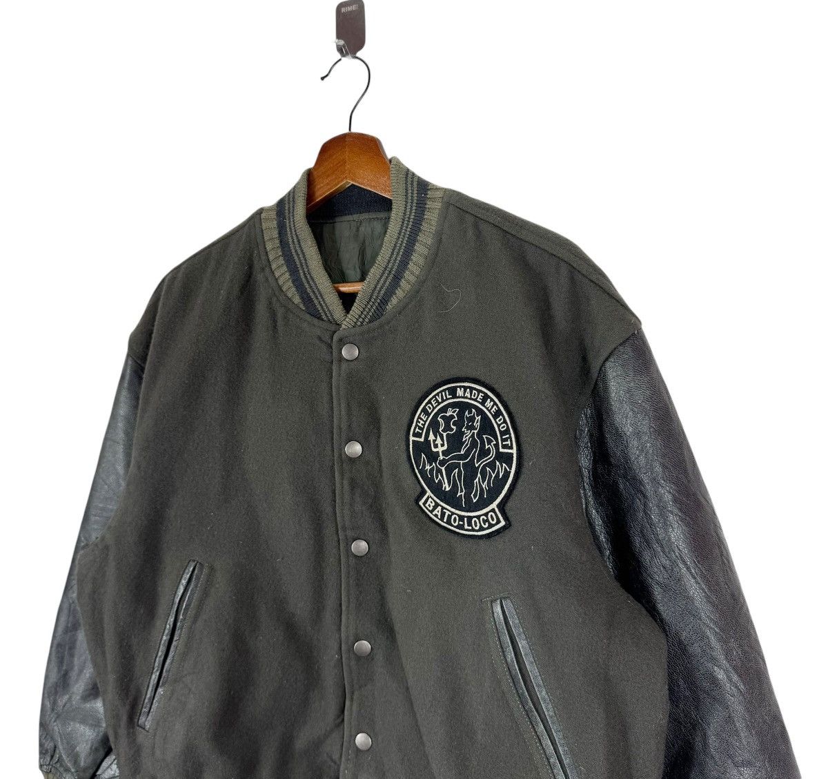 Vintage VINTAGE BATO LOCO STREETWEAR VARSITY WOOL LEATHER JACKET Size US M / EU 48-50 / 2 - 3 Thumbnail