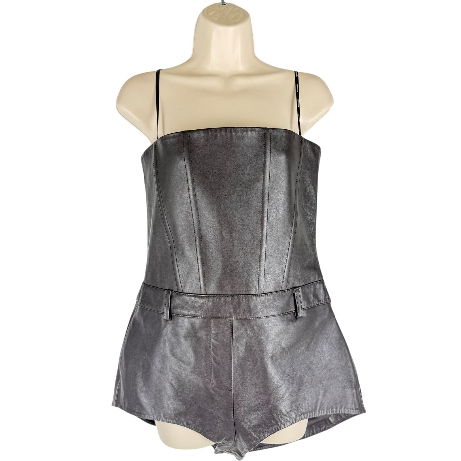 Retrofete New Retrofete Pernille Lamb Leather One Piece Romper Tabacco Size 27" / US 4 / IT 40 - 2 Thumbnail