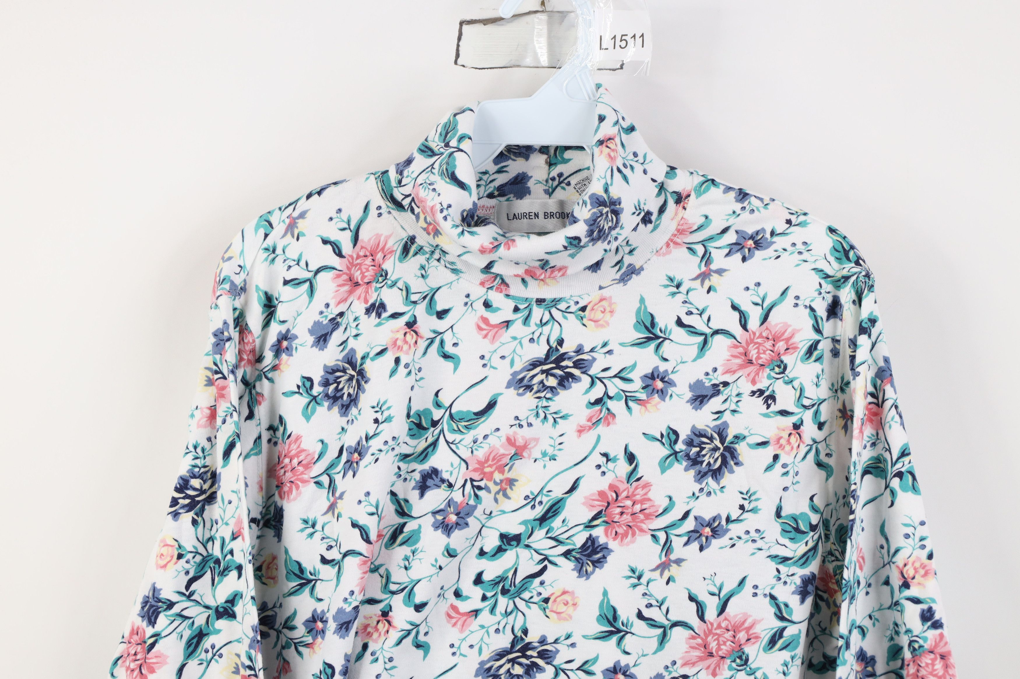 Vintage Vintage 90s Streetwear All Over Print Turtleneck T-Shirt Size M / US 6-8 / IT 42-44 - 2 Thumbnail
