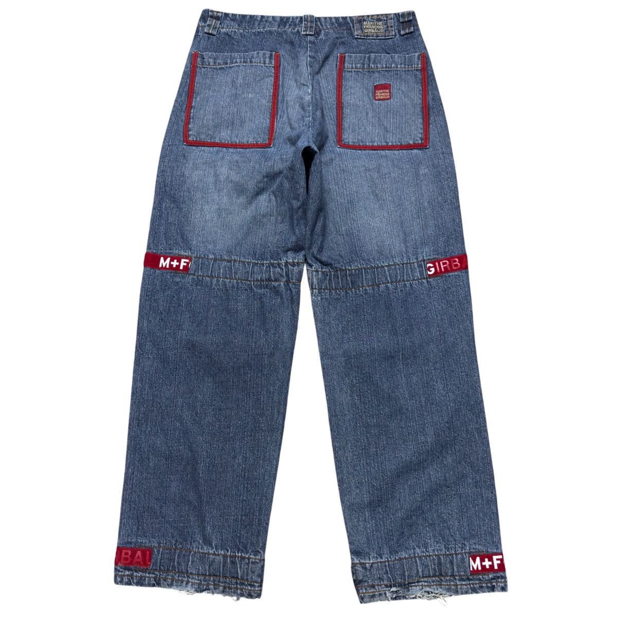 Marithe + Francois Girbaud Marithe Francois Girbaud Velcro Strape Denim Baggy Jeans Size US 36 / EU 52 - 2 Thumbnail