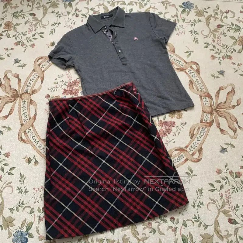 Burberry Burberry Red Cotton Plaid Women’s Skirt. Size 27" / US 4 / IT 40 - 5 Thumbnail