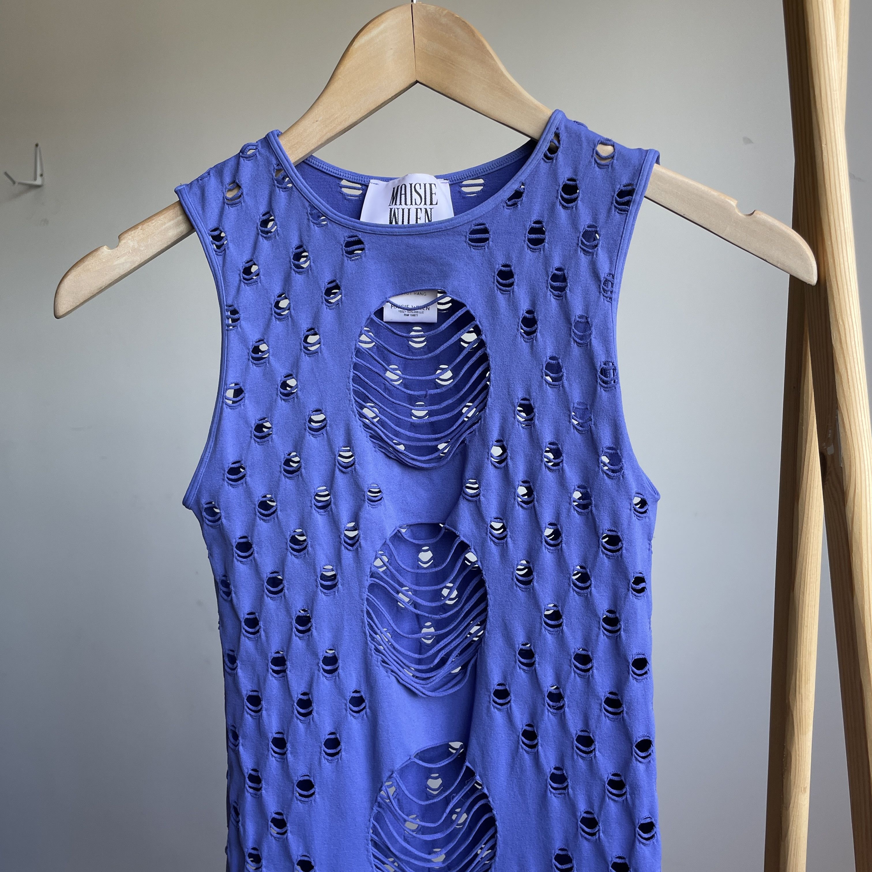 Maisie Wilen Maisie Wilen Perforated Bodycon Mini Dress Size ONE SIZE - 3 Thumbnail