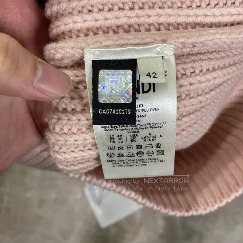Fendi Fendi Pink Letter Wool Knit Top Size S / US 4 / IT 40 - 8 Thumbnail