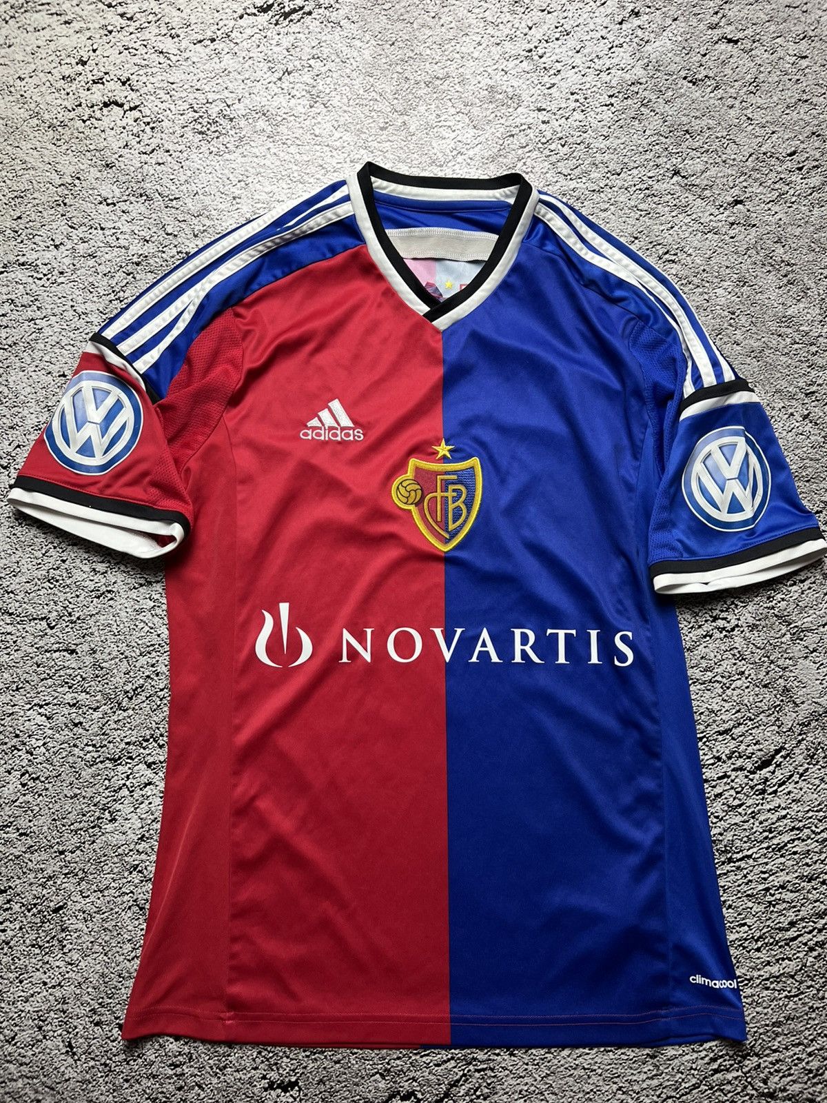 Adidas 2014-2015 FC Basel Swiss Switzerland adidas jersey Size US S / EU 44-46 / 1 - 1 Thumbnail