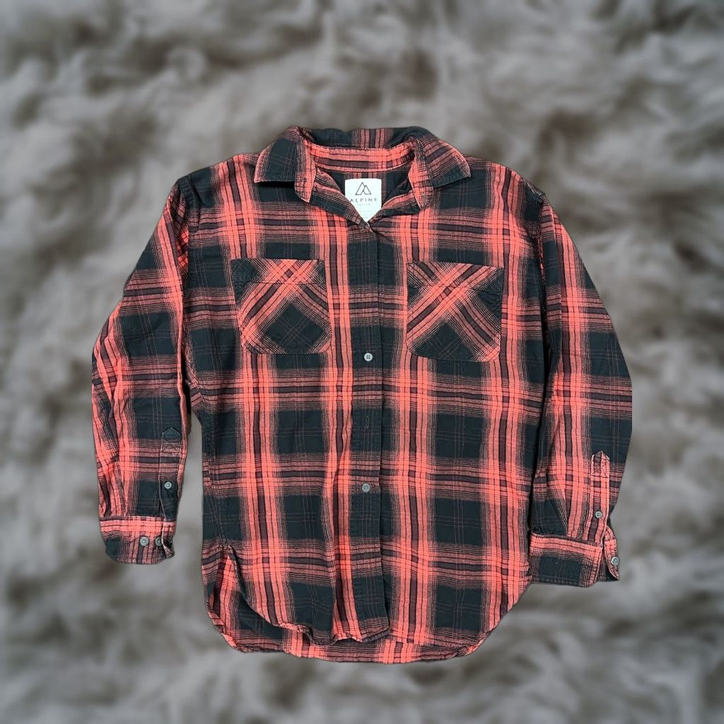 Vintage VINTAGE Alpine Design Flannel Shirt XS Men’s Red/Black Size US XS / EU 42 / 0 - 1 Thumbnail
