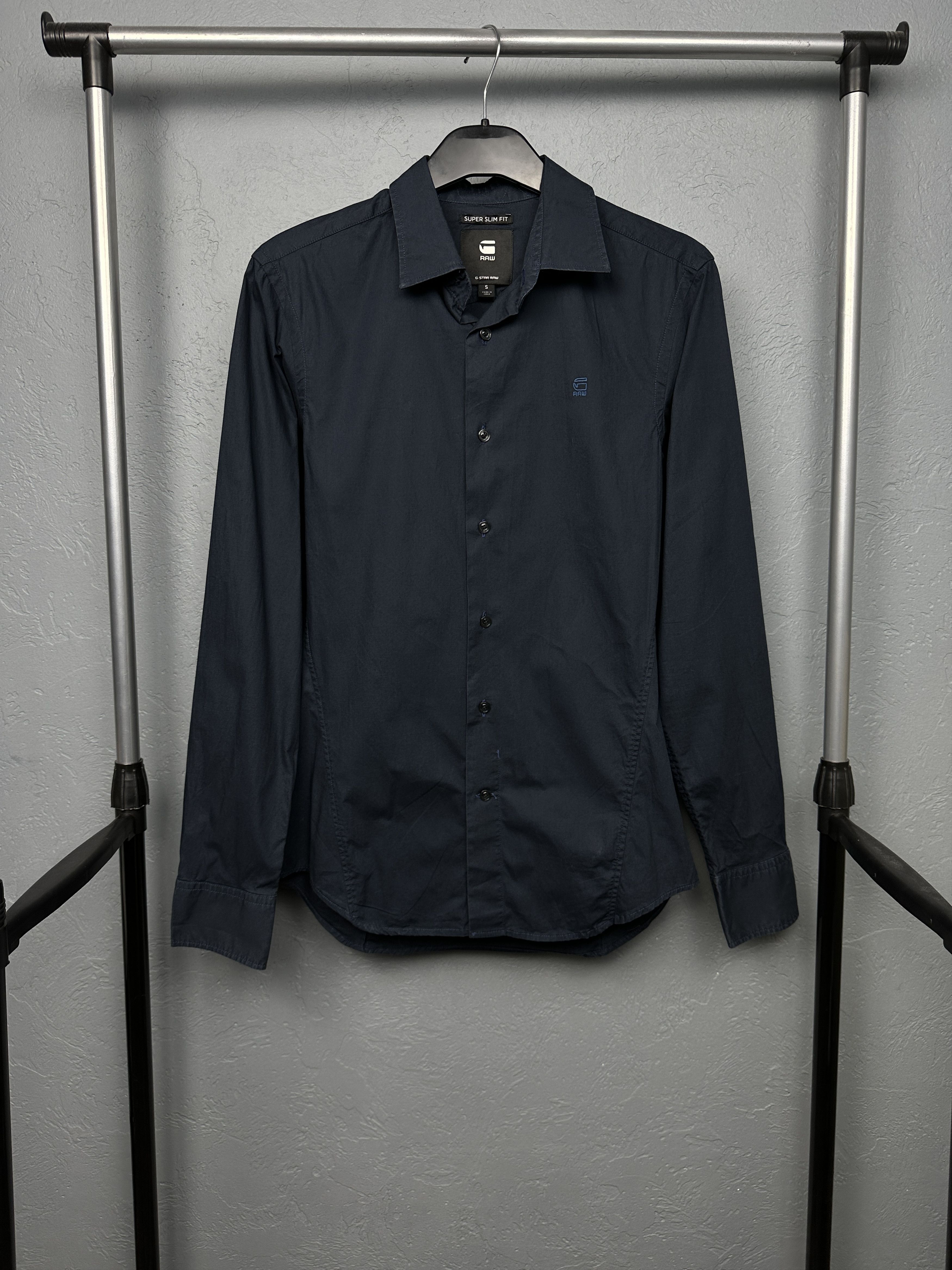 G-Star G Star Raw Mens Long Sleeve Dressed Super Slim Shirt Size US S / EU 44-46 / 1 - 1 Thumbnail
