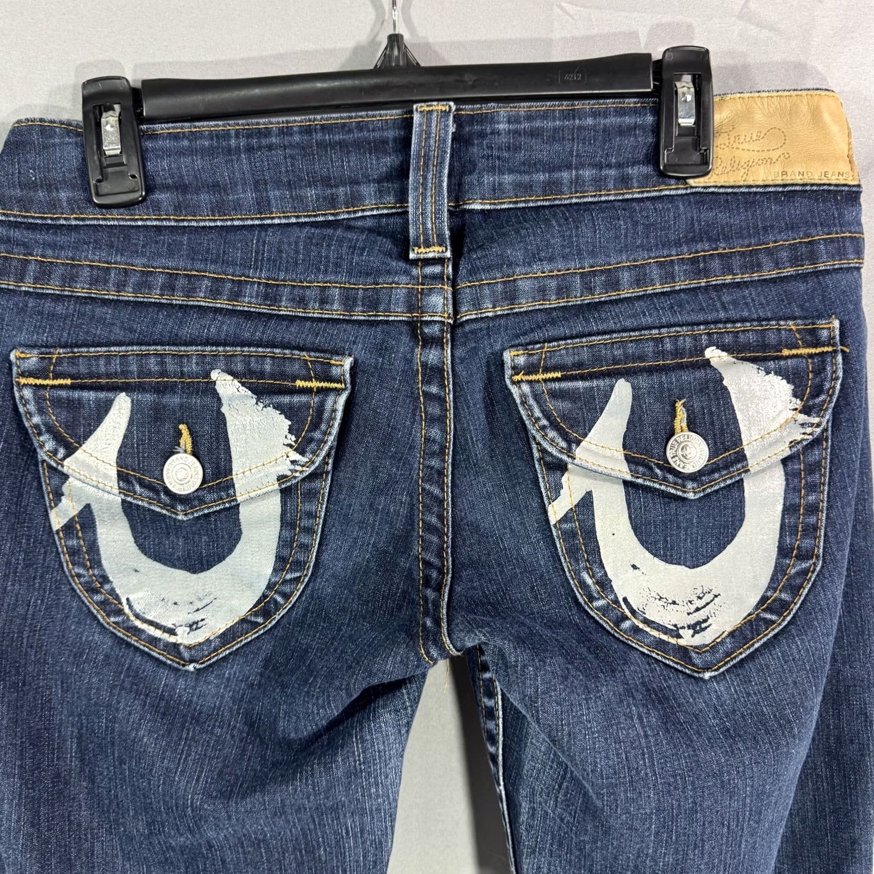 True Religion VINTAGE True Religion Jeans Womens 30 Blue Distressed Straight Leg Pockets Made in USA D Size 30" / US 8 / IT 44 - 4 Thumbnail