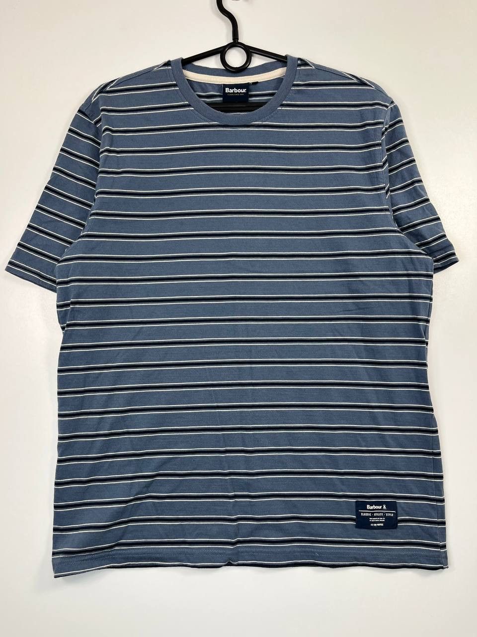 Barbour Barbour Striped T Shirt Blue Grey Classic Utility Style M Size US M / EU 48-50 / 2 - 1 Thumbnail