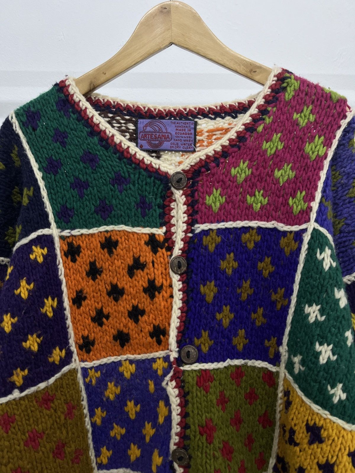 Kapital Vintage Kapital Coogi Style Patch Work Knitted Cardigan Size US M / EU 48-50 / 2 - 2 Thumbnail
