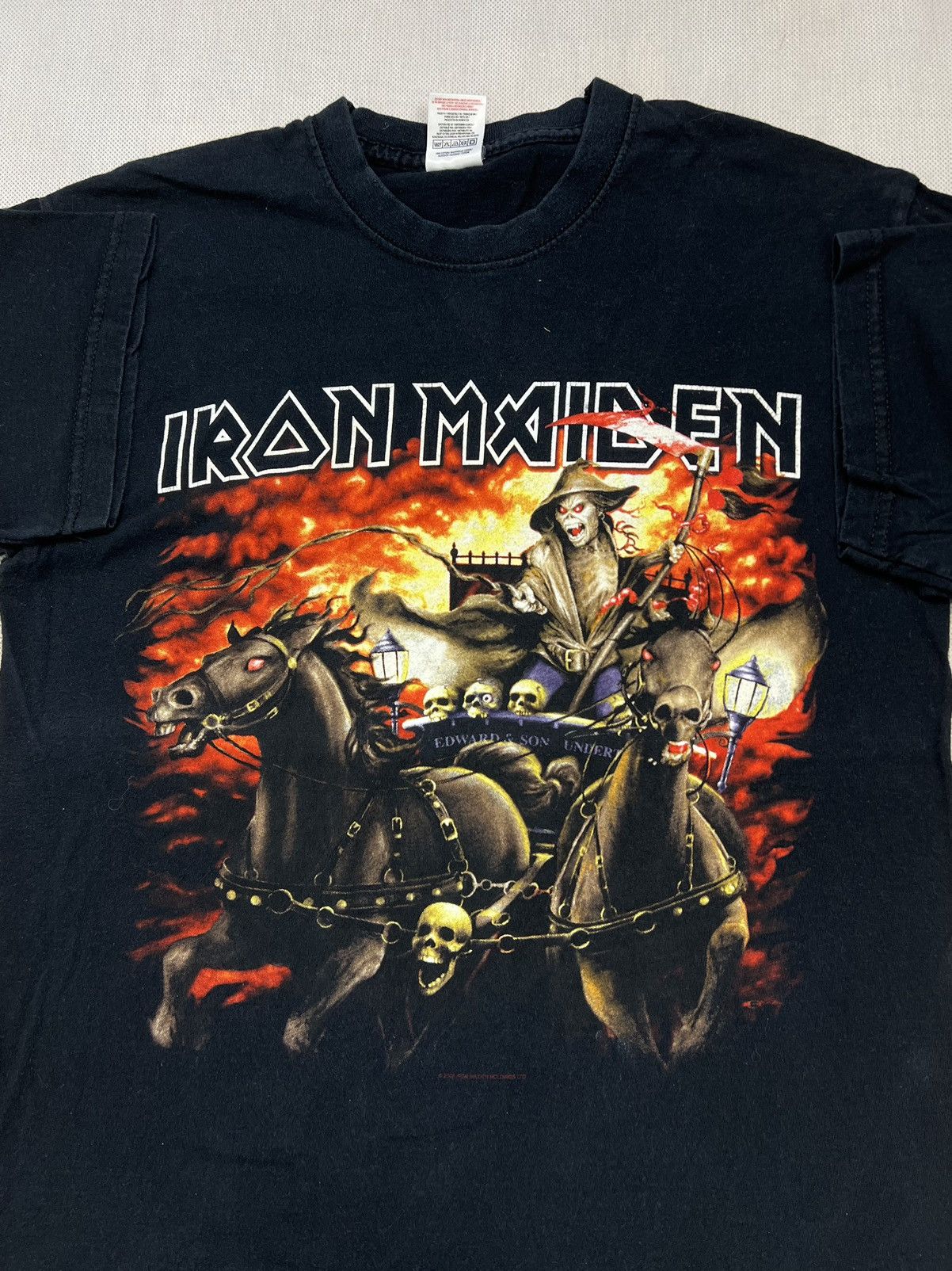 Band Tees × Iron Maiden × Vintage Tshirt Iron Maiden Vintage Print Black Size US S / EU 44-46 / 1 - 1 Thumbnail