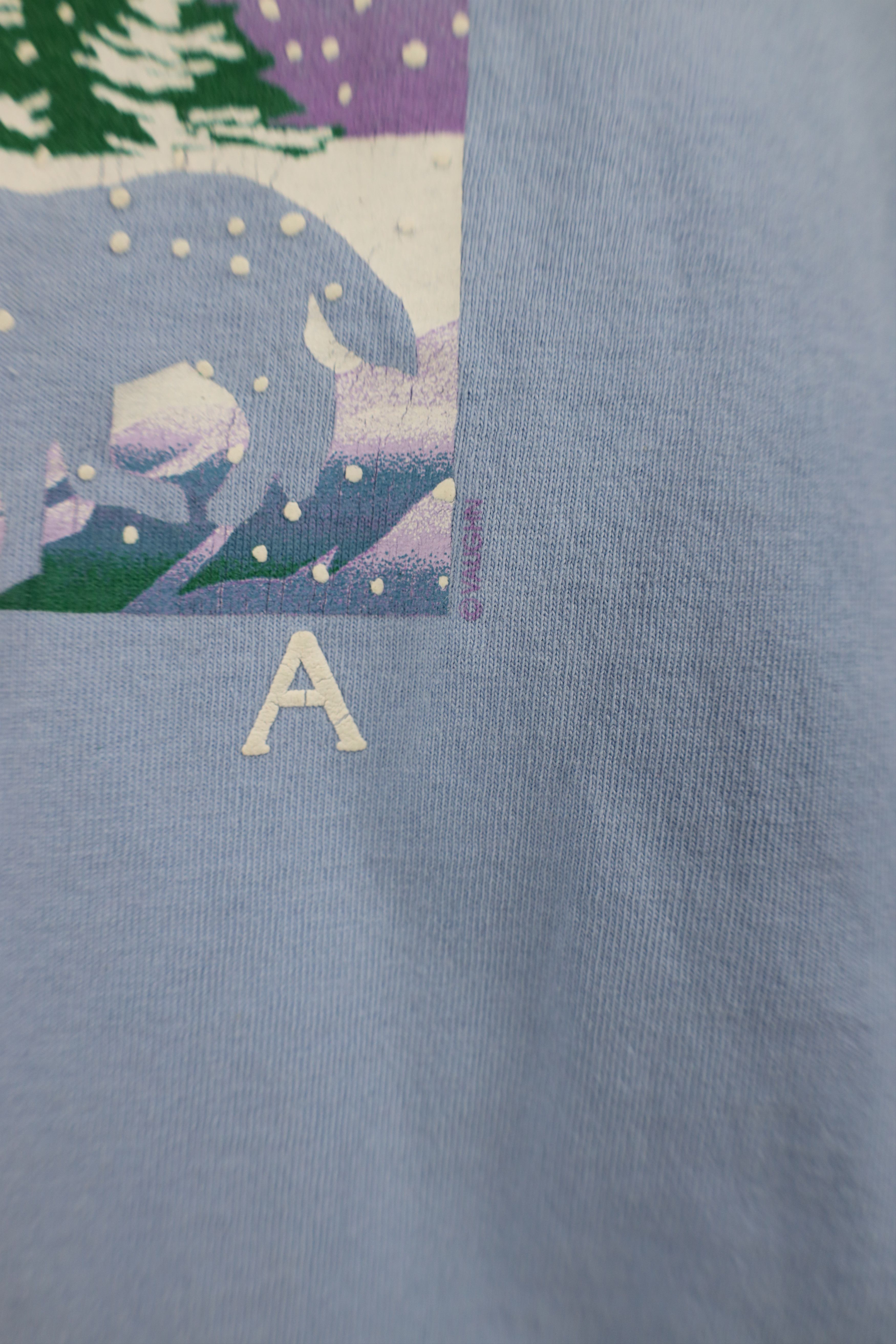 Vintage Vintage 90s Streetwear Alaskas Wolf Dog T-Shirt Blue Cotton Size XXL / US 16-18 / IT 52-54 - 5 Thumbnail