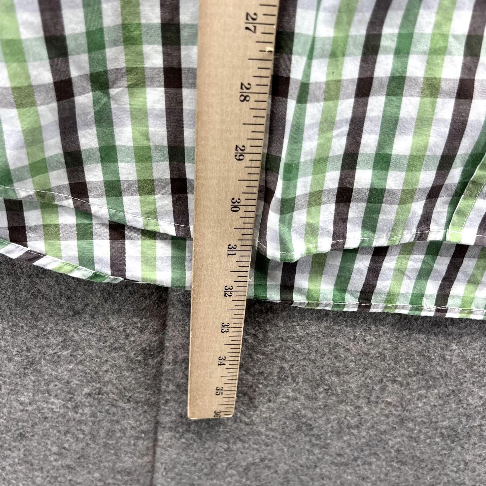 Banana Republic VINTAGE Banana Republic Shirt Men 2XL XXL Green Check Button-Down Slim Fit Casual Casual/Workwear/Business Shirt Mens Bernie Size US XXL / EU 58 / 5 - 7 Thumbnail
