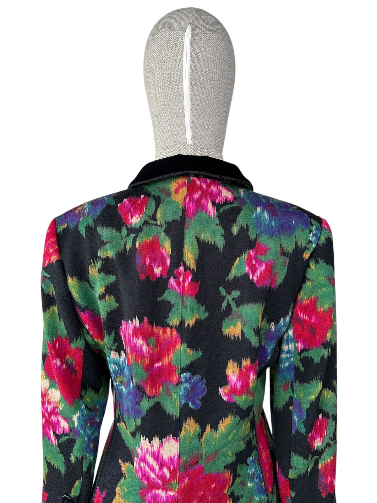 Escada Vintage ESCADA Margaretha Ley Floral Wool Blazer Jacket Size XS / US 0-2 / IT 36-38 - 8 Thumbnail