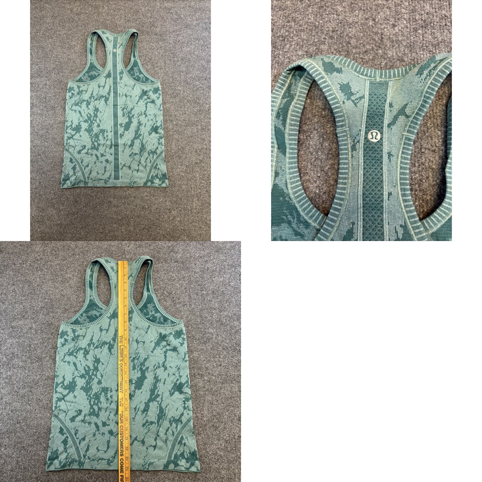 Lululemon Lululemon Swiftly Racerback Tank Shirt Women Size 6 Forage Teal Heathered EUC - Run Size ONE SIZE - 8 Thumbnail