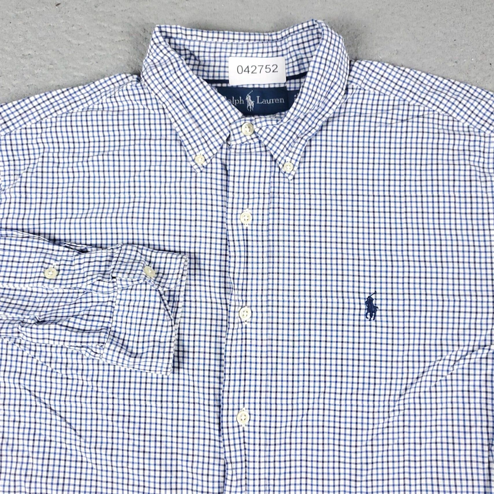 Ralph Lauren Ralph Lauren Shirt Mens Large Blue Check Pony Button-Up Long Sleeve Adult Large Blue Size US L / EU 52-54 / 3 - 2 Thumbnail