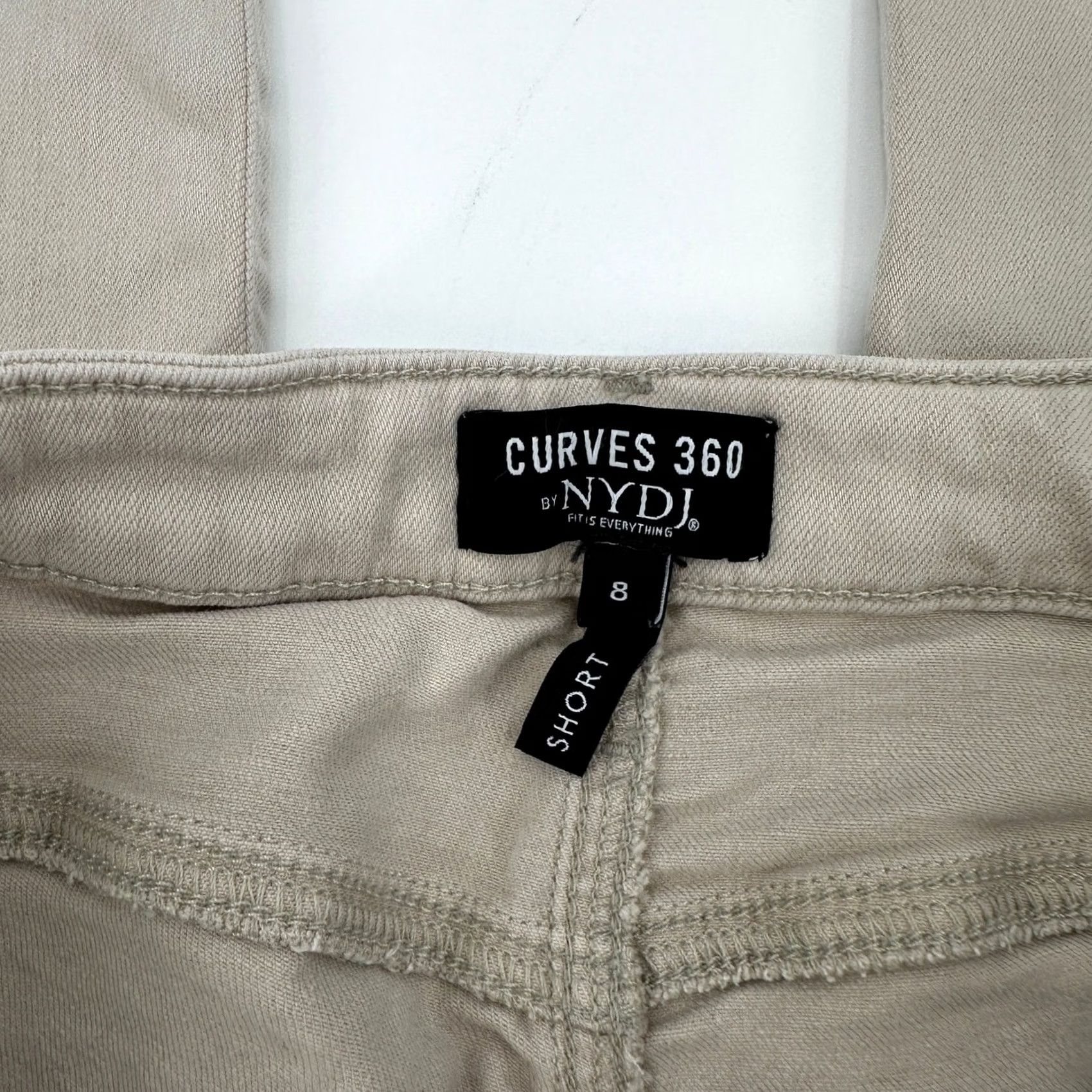 NYDJ VINTAGE NYDJ Curves 360 Tan Khaki Straight Leg Pants 8 Short Women Slit Pockets Mid Rise Casual Workwear (no, adjust) Size 30" / US 8 / IT 44 - 3 Thumbnail