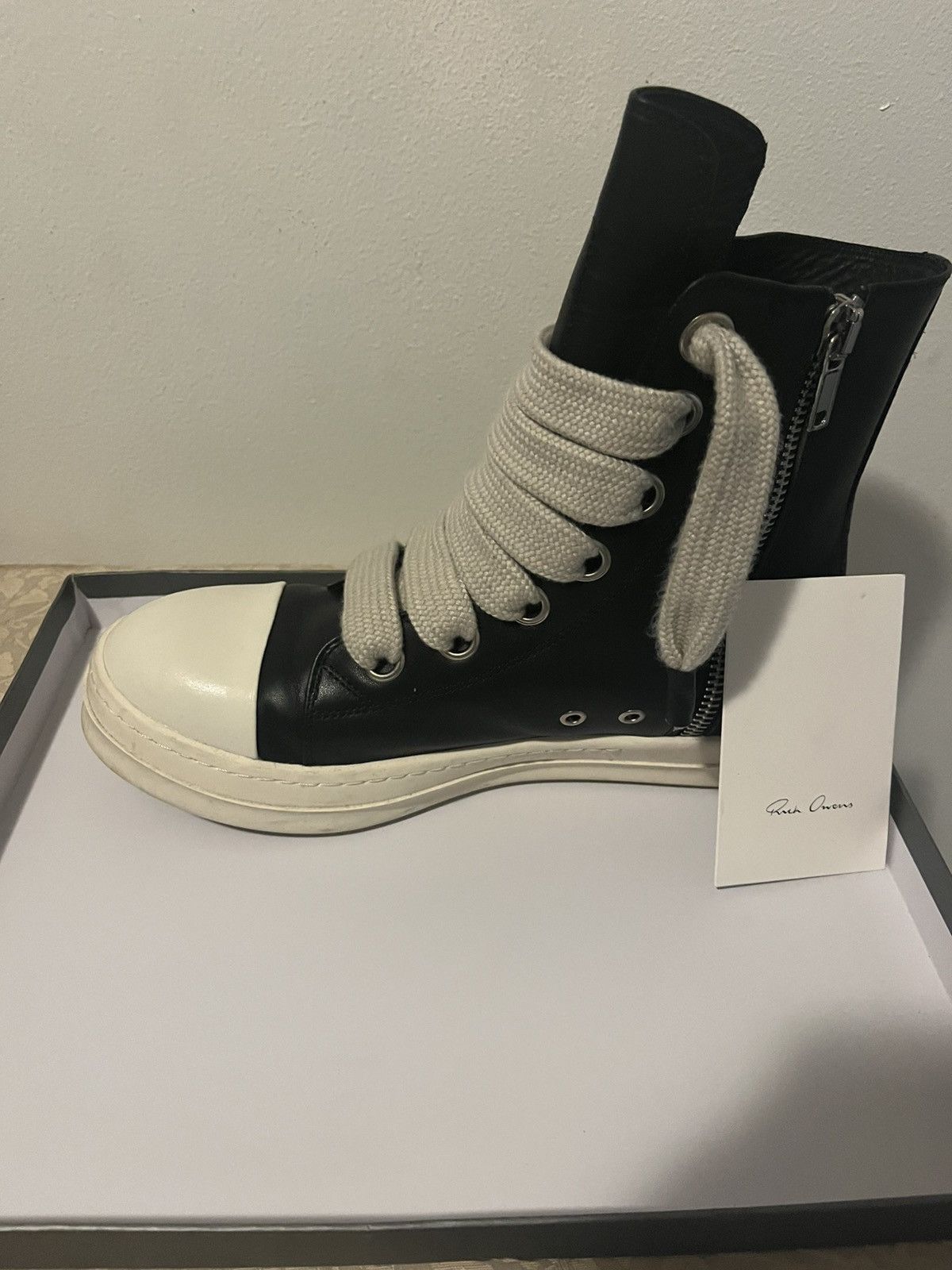 Rick Owens Rick Owens Black Temple Jumbolace Sneaks Size US 10 / EU 43 - 1 Thumbnail